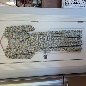 FAITHFULL THE BRAND DRESS FLORAL SIZE 10 ANTHROPOLOGIE